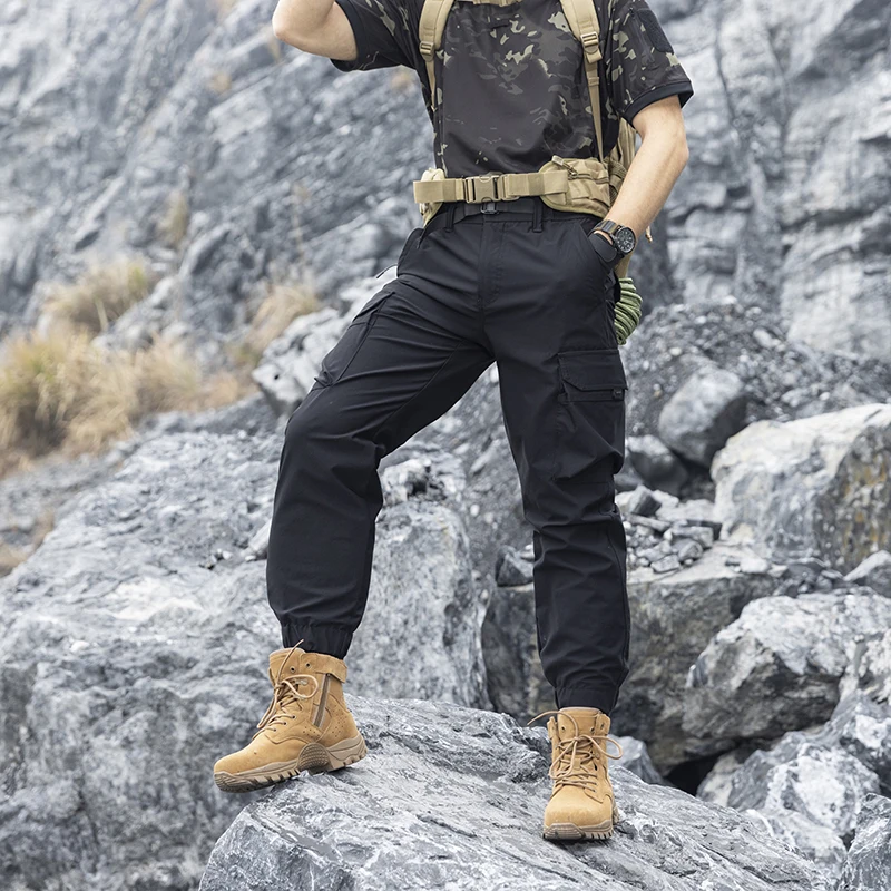 

Outdoor Pants Men's Work Trousers Summer Quick Dry Breathable Trousers with Multiple Pockets for Outdoor Hiking And Workout 7755