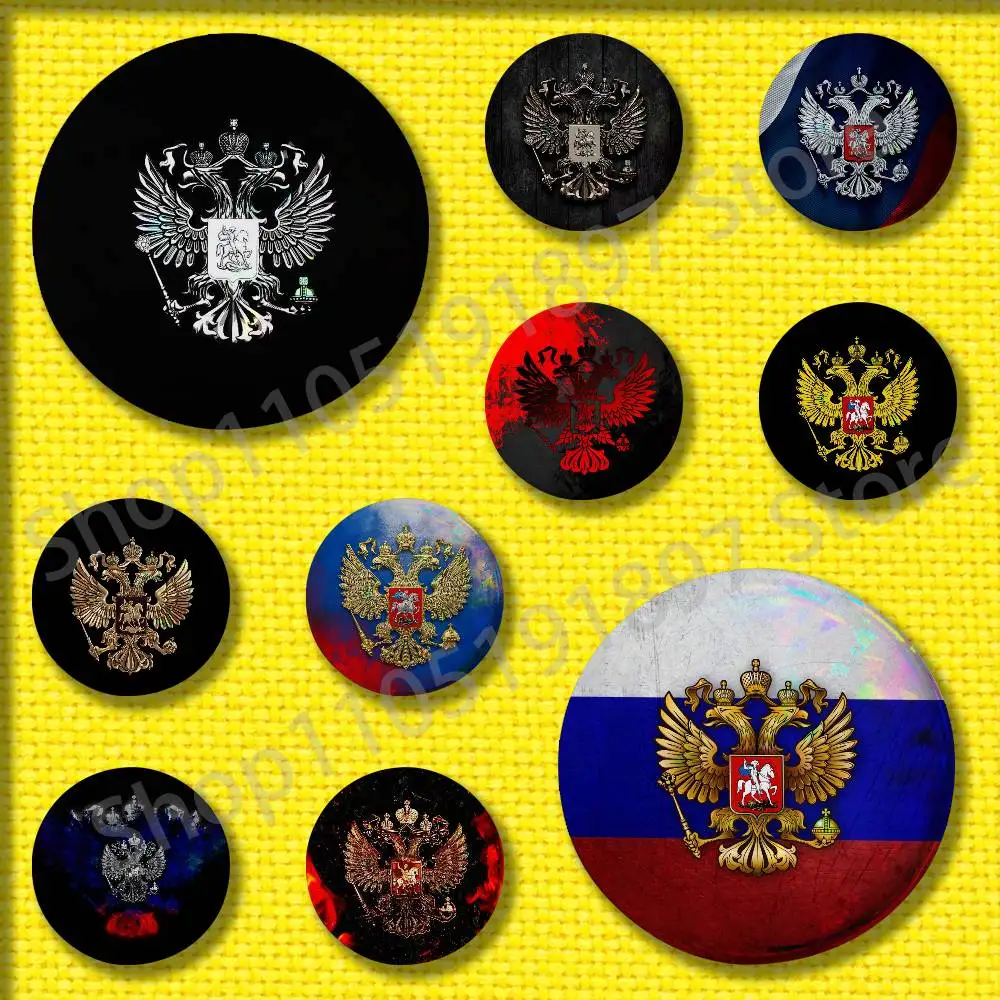 روسيا جواز السفر الشعار الوطني العلم شارات 25 مللي متر 75 مللي متر 44 مللي متر 58 مللي متر 32 مللي متر دبوس مستدير بروش الزينة على ظهره تذكارية تأثيري هدية #1