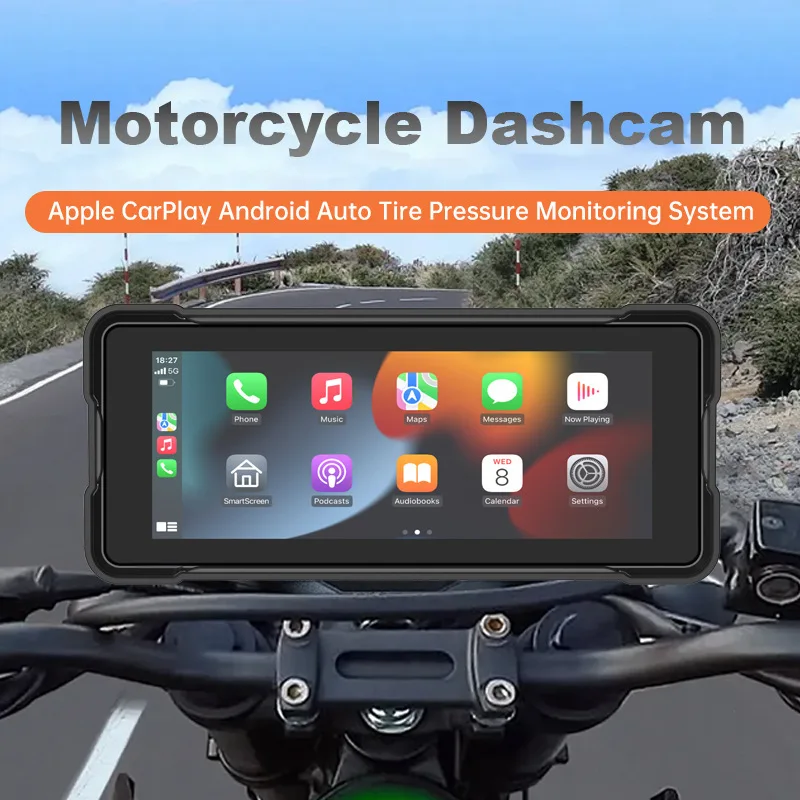 Navegação GPS para Motocicleta com Tela Dupla Bluetooth