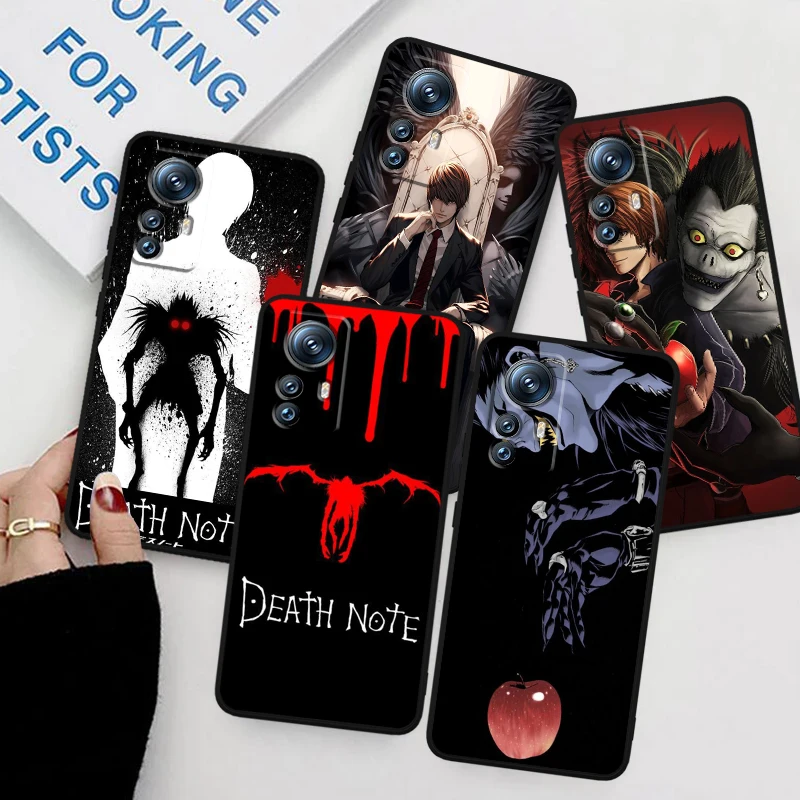 Anime D-Death N-Note Apple For Xiaomi Mi 14 13T 13 12T 12 11T 11i 11 10T 10 Pro Lite Ultra 5G Black Funda Phone Case