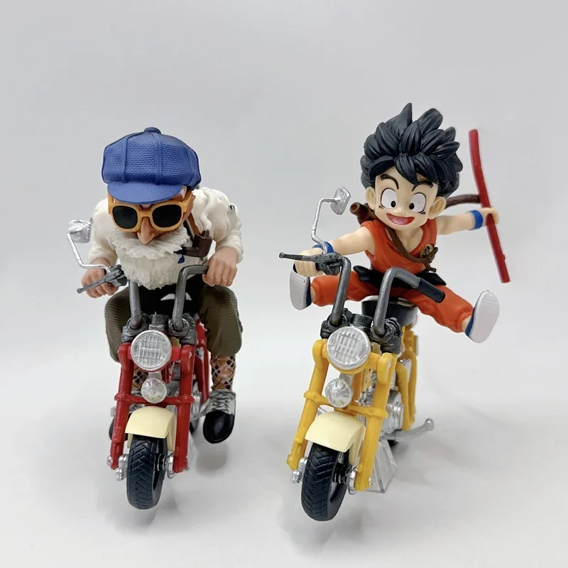 

Hot Sell Dragon Ball Series Goku Turtle Immortal Riding Motorcycle Figurine 13cm Doll Model Anime Collectible Desktop Ornament