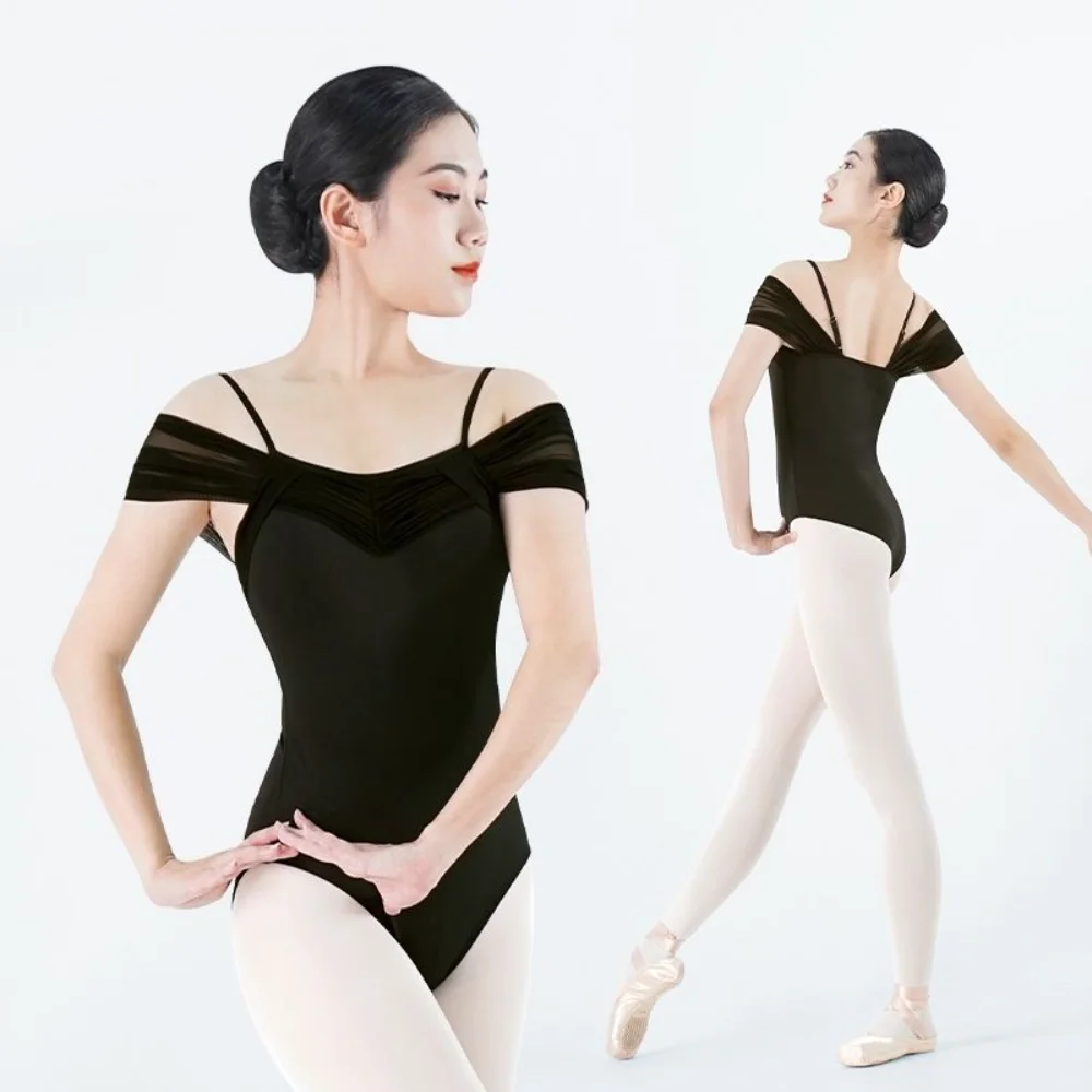 Body per balletto per le donne Costume da ballo per adulti abbigliamento da pratica per donna body da ginnastica costumi da palcoscenico per Ballerina per adulti