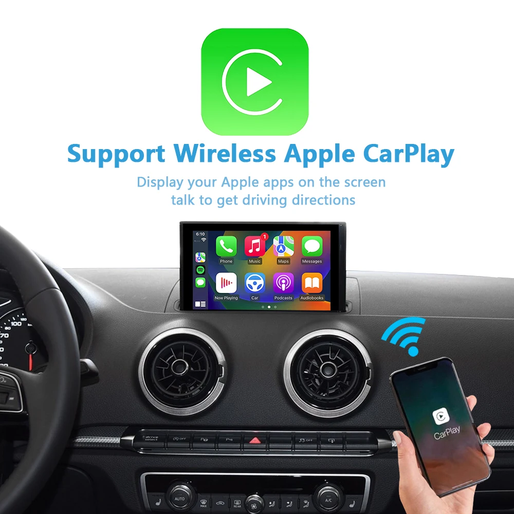 Audi A3 Q2L Apple CarPlay 2013-2018 Retrofit Wireless Android Auto Plug and Play Add Reverse Camera Support iPhone Mirror Link