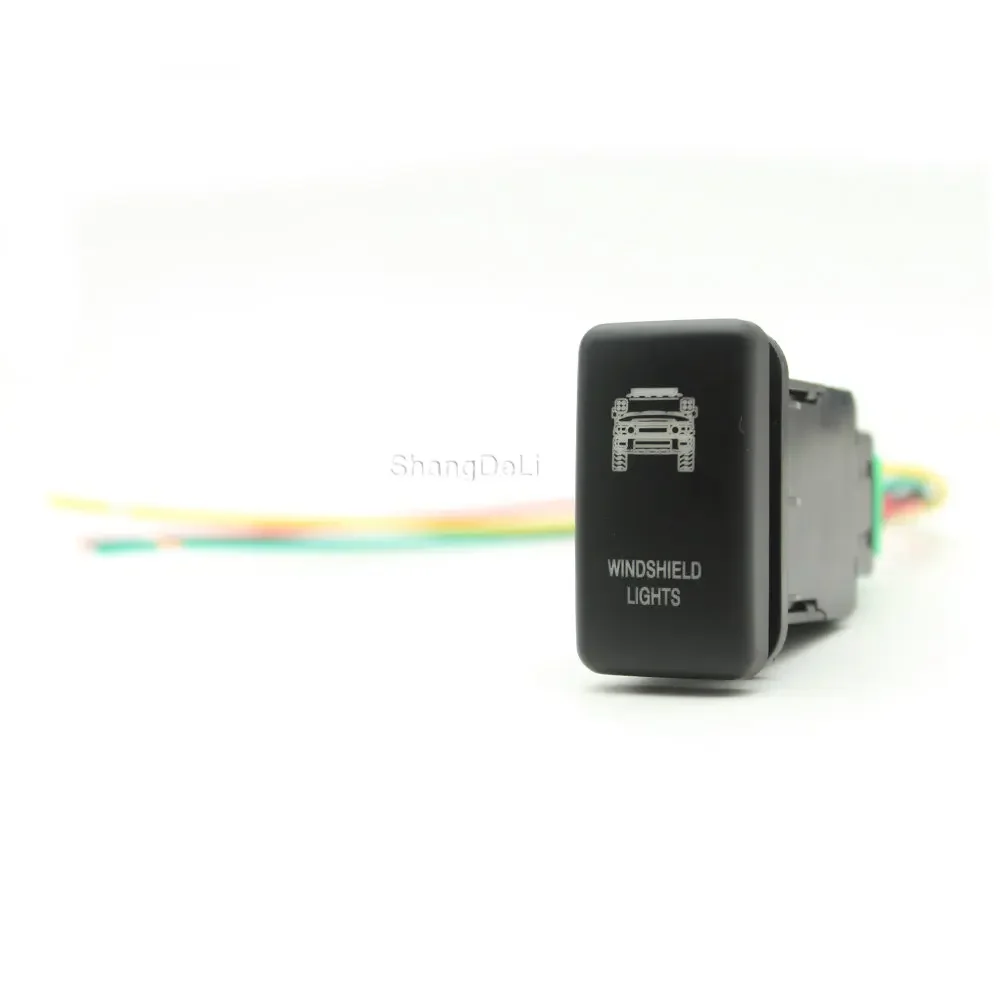 1 قطعة أضواء سقف مصد السيارة الغبار الصخور الزجاج الأمامي زر التبديل لتويوتا تاكوما لاند كروزر ريز هايلكس برادو 120 FJ كروز