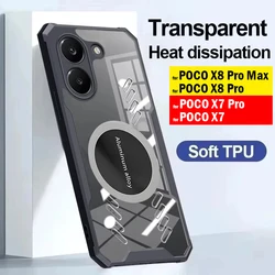 Clear Capa for POCO X7 Pro X8 Pro Max Redmi Turbo 5 Max Case HD Transparent Heat Dissipation Protection Phone Cover Funda