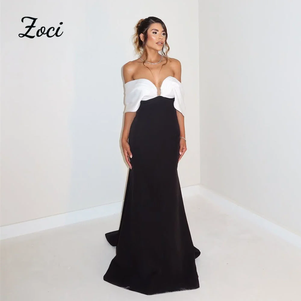 

Zoci Sweetheart индивидуальные креповые вечерние платья для выпускного вечера с открытыми плечами женское вечернее платье красная дорожка платья знаменитостей