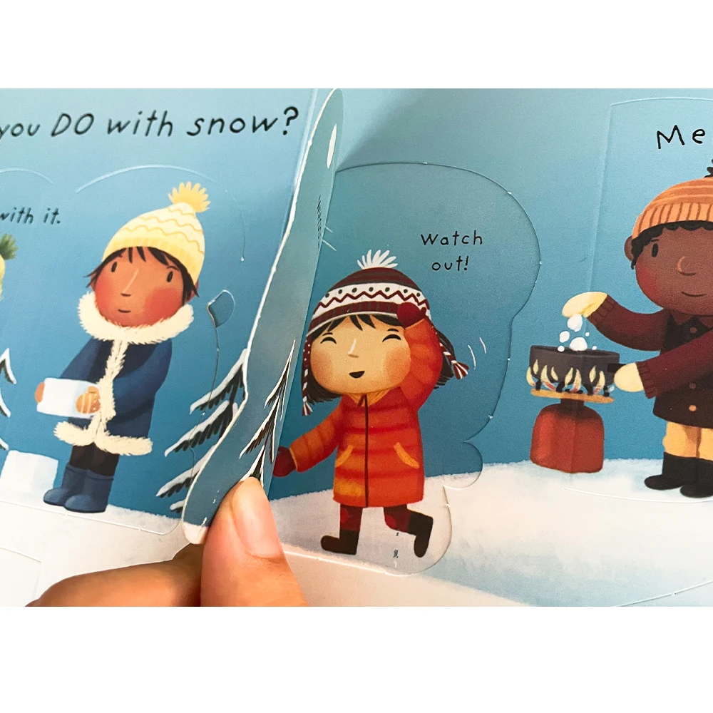 Usborne Lift The Flap أسئلة وأجوبة أولى جدًا ما هو الثلج؟ كتاب صور تعليمي باللغة الإنجليزية لقراءة الأطفال