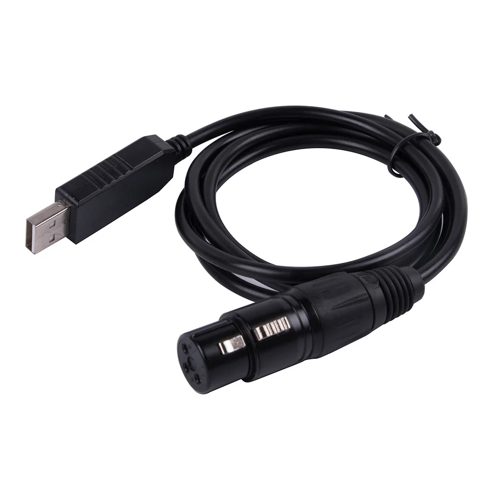 USB RS485 DMX التحكم DMX512 DMX400 لتقوم بها بنفسك محول مسلسل المرحلة ضوء تحكم كابل المعدات ، 1.8 متر