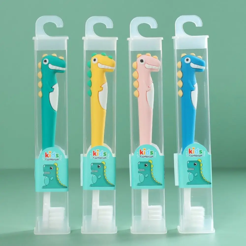 1pc Children Soft-bristled Toothbrush 2-12 Years Old Cartoon Dinosaur Soft Bristle Kids Oral Health Care