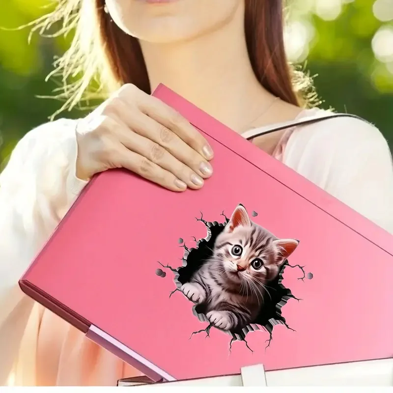 3D Car Motor Sticker Cute Cat Cat Personalised Block Body Scratch Auto Motorbike SUV Window Laptop Universal Decoration Decals image 2