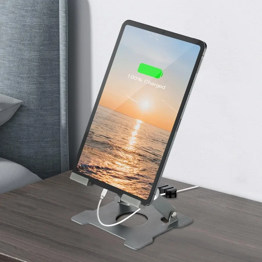 Supporto per tablet Supporto per tablet per iPad Supporto da tavolo multiangolo portatile regolabile compatibile con iPad Pro 9.7 10.5 12.9 Air Min