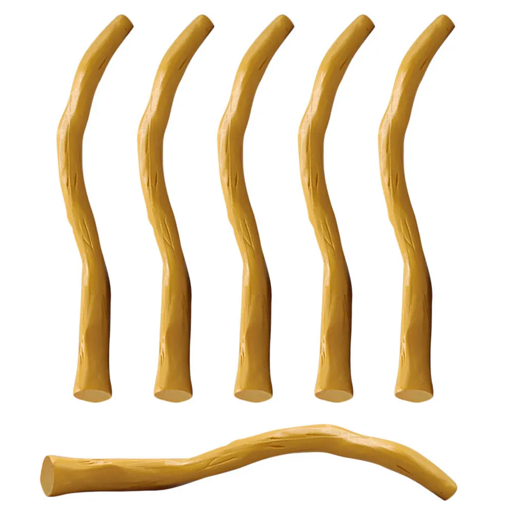 

6pcs Simulation Rhododendron Wood Resin Fake Root Decor For Flowerpots Vases Miniature Scene Diy Artificial Root Adornment