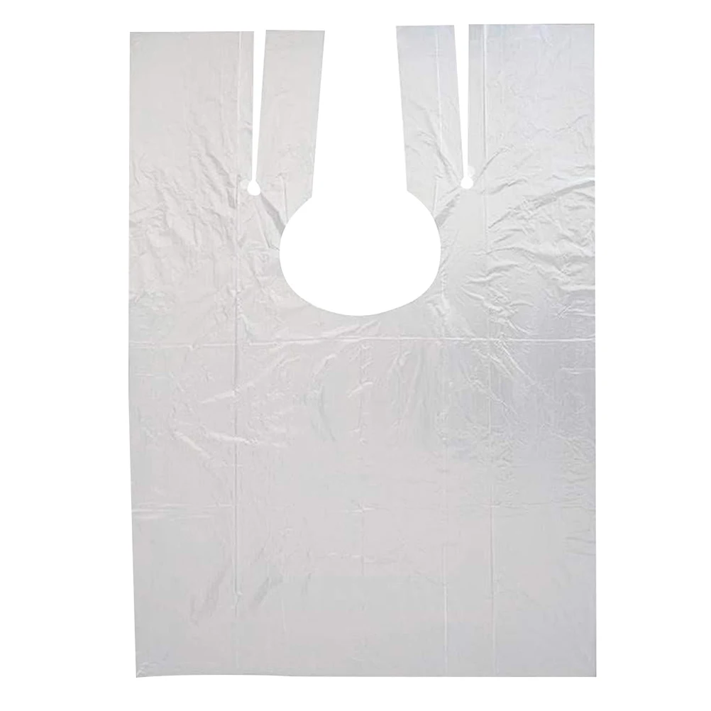 

100 Pcs Coloring Cape Clothes Protector Dye Shawl Waterproof Disposable PE Material Plastic Protective Apron Salon Home Use