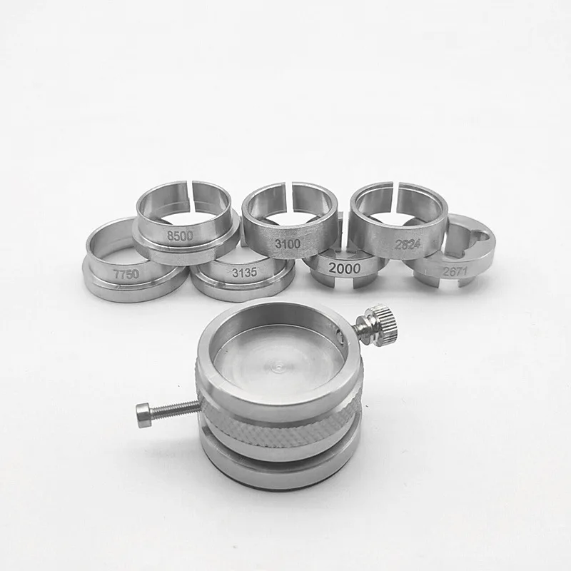 Watch Repair Tool 8Pcs All Steel Movement Holder Set Multiple Movement Base Combination Essential for Watch Maintenance