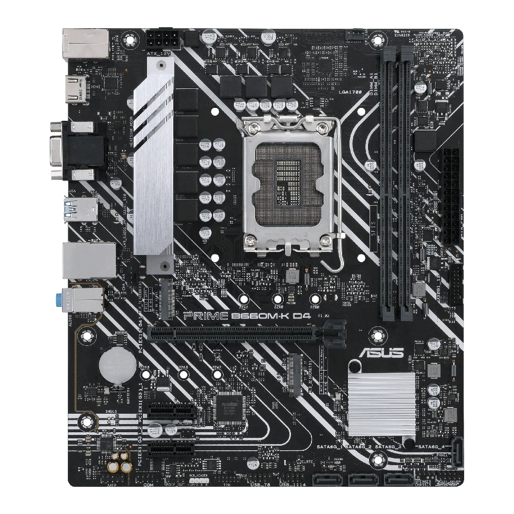 ASUS PRIME B660M K D4  B660 DDR4 PCI-E 4.0 5333+(OC) MHz 64G Support 12 Gen Socket LGA 1700