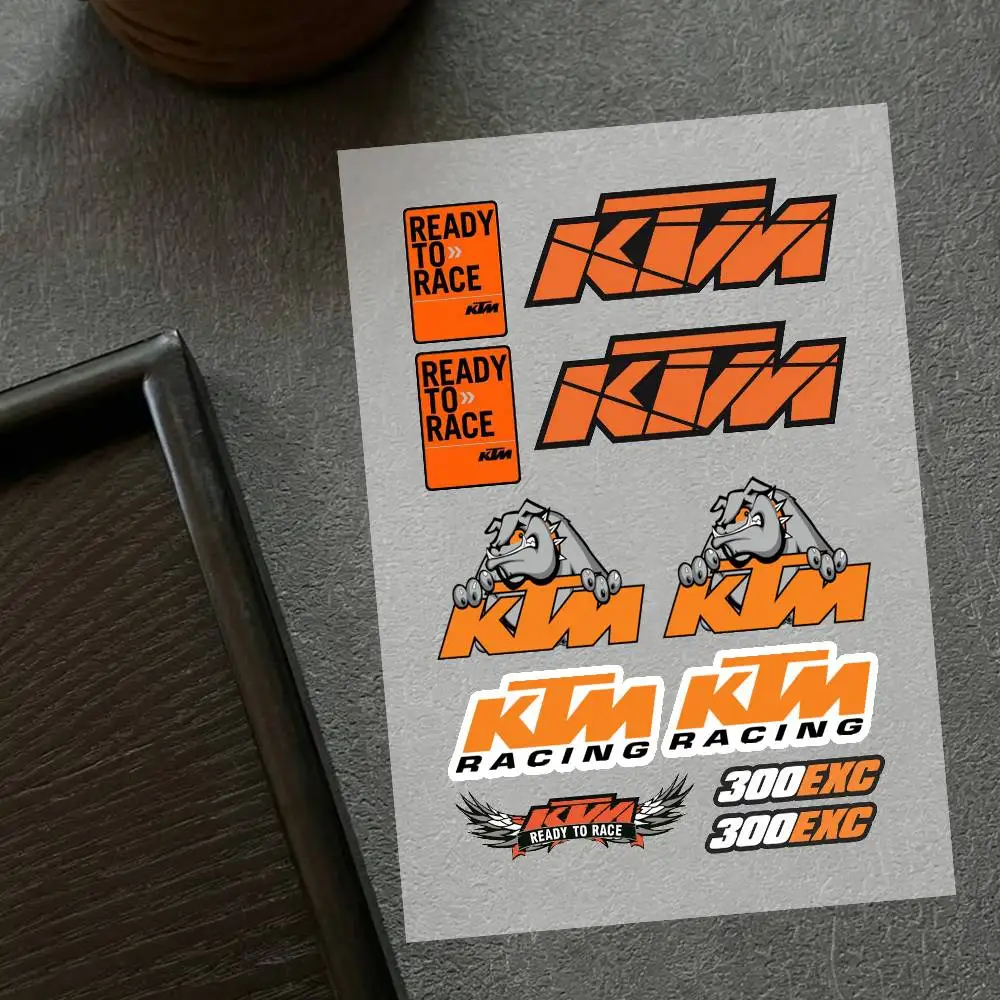 

K-KTM Cool Motorcycle Stickers For Logo Waterproof Reflective Body Helmet Decals Scratch Cover-ups Personalized Modification