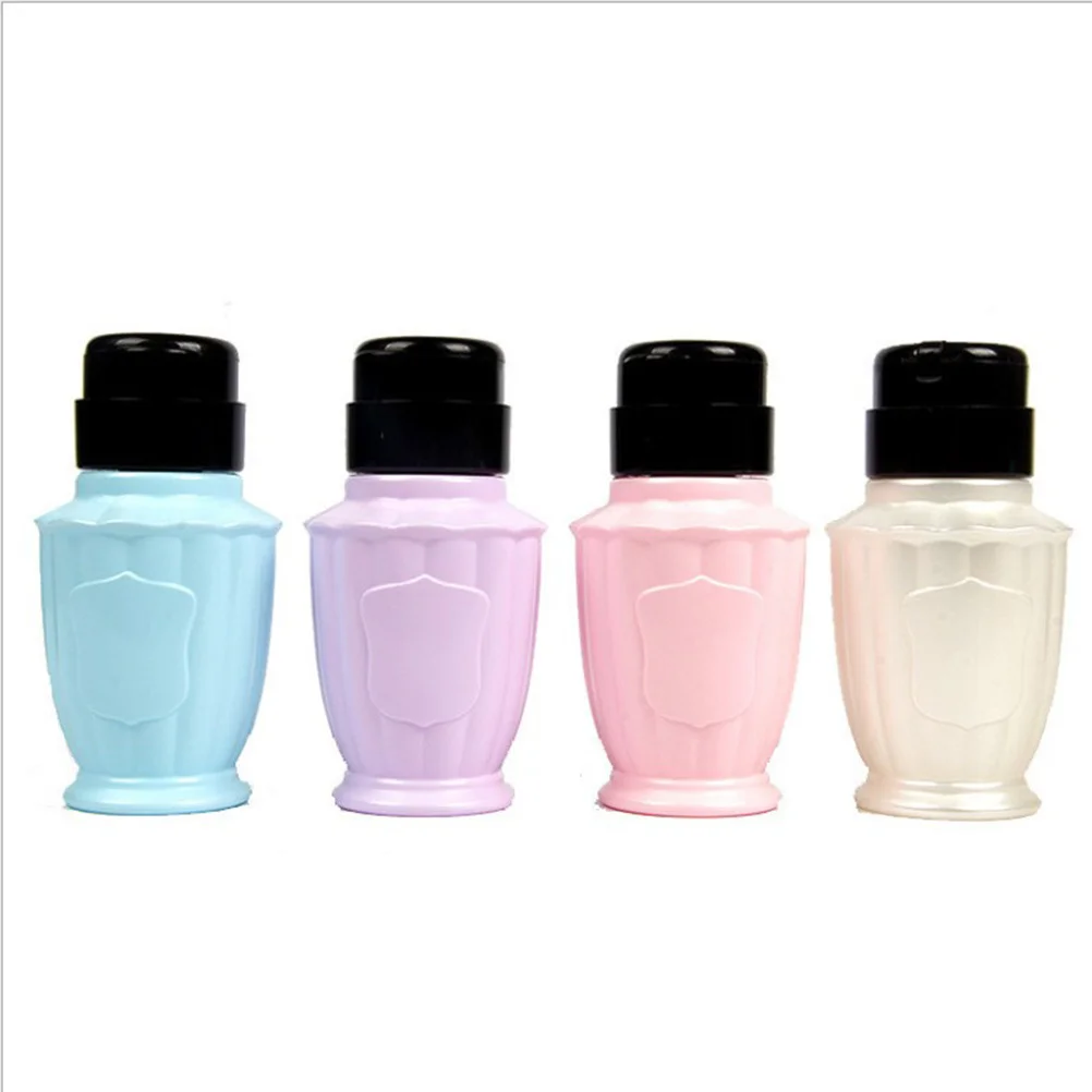 

1 Unit Nail Care Tool Bottle Purple Reusable Press Dispenser for Liquid Transfer Makeup Remover Toner Nail Polish Cleaning Fast