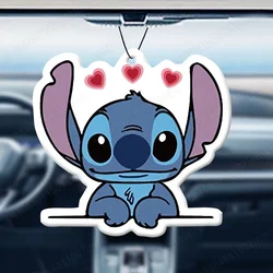 Disney Stitch Anime Figure Car Air Freshener Lilo and Stitch Long Lasting Scented Paper Tablets Car Decorations Christmars Gifts