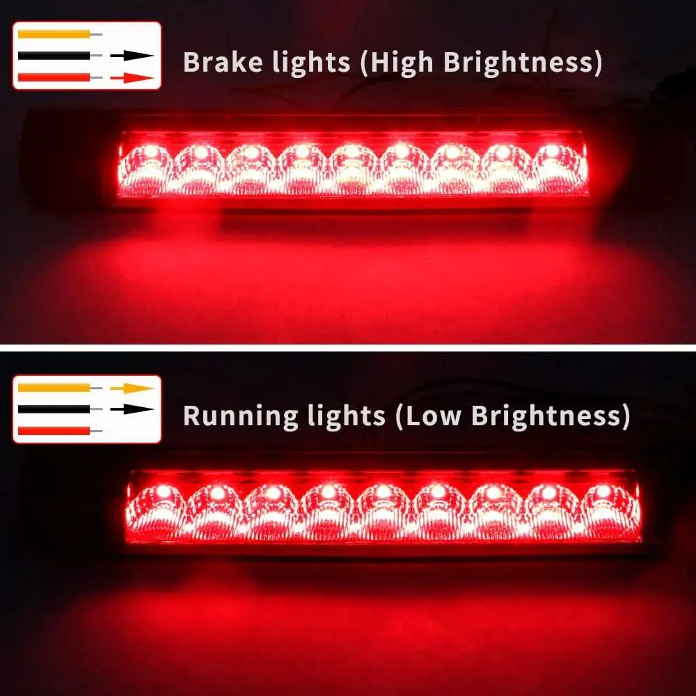 Красный светодиодный стоп-сигнал для Corolla 09-13 с спойлером, 08-20 Sequoia, 08-13 Highlander и 06-12 RAV4