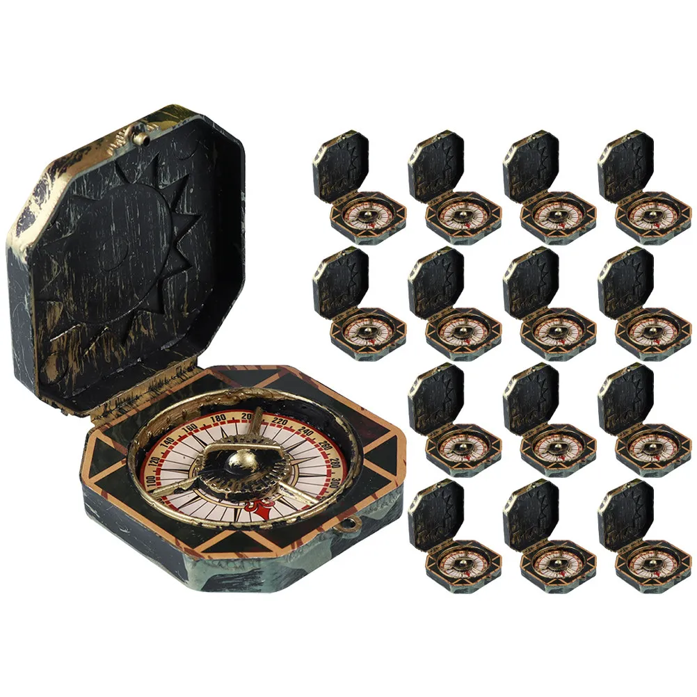 15 szt. Plastikowych Kompasów Pirackich na Upominki na Przyjęcia i Dekoracyjne Rekwizyty do Przebrań Pirackich