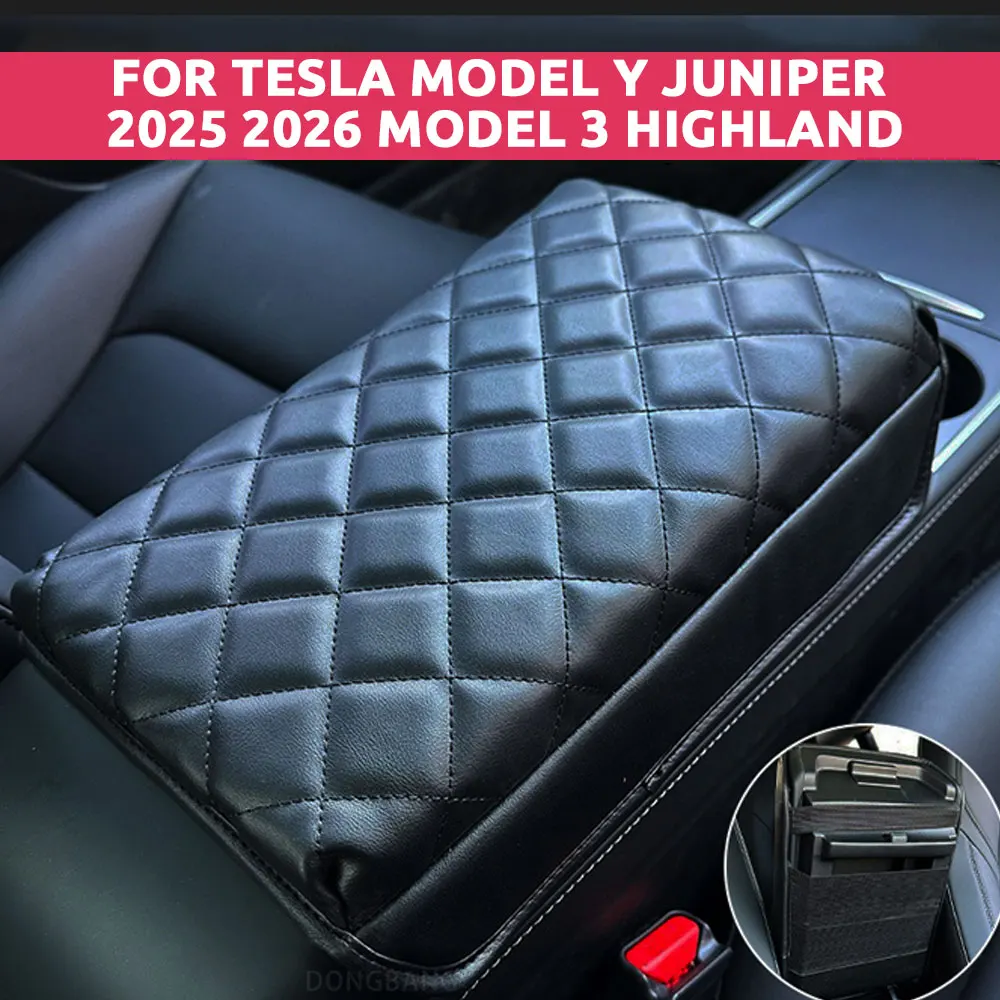 

Защитный чехол для подлокотника Tesla Model Y Juniper 2025-2026 и Model 3, аксессуары для центральной консоли, защита от царапин ﻿