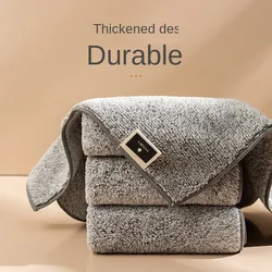 Japanese Bamboo Charcoal Dish Towel Microfiber Scouring Pad Dishwashing Kitchen Cloth Thickened Absorbent Cleaning Kitchen Towel