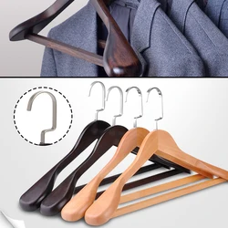 4pcs Solid Wood Hangers Wide Shoulders Coat Hangers Wooden Non Slip Suit Pants Clothes Racks For Closet Wardrobes Organizer