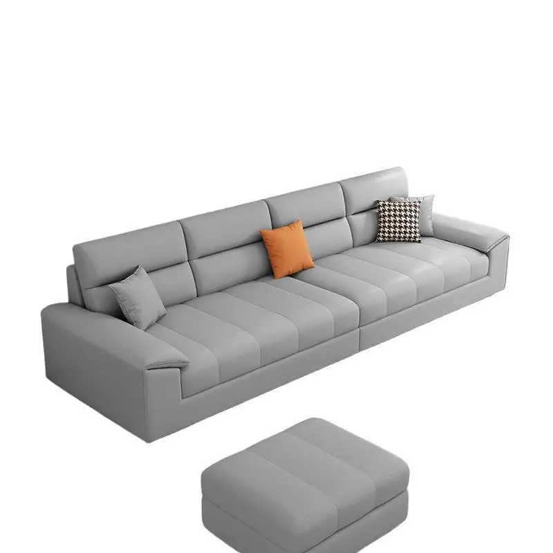 

Light luxury Italian sofa straight row living room spot household small apartment Internet celebrity sofa modern