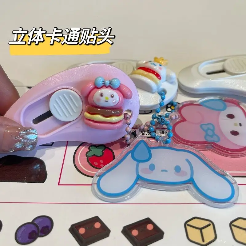 Sanrio cute Pochacco Cinnamoroll Kuromi My melody Pompom Purin creative cartoon unboxing artifact mini portable utility knife