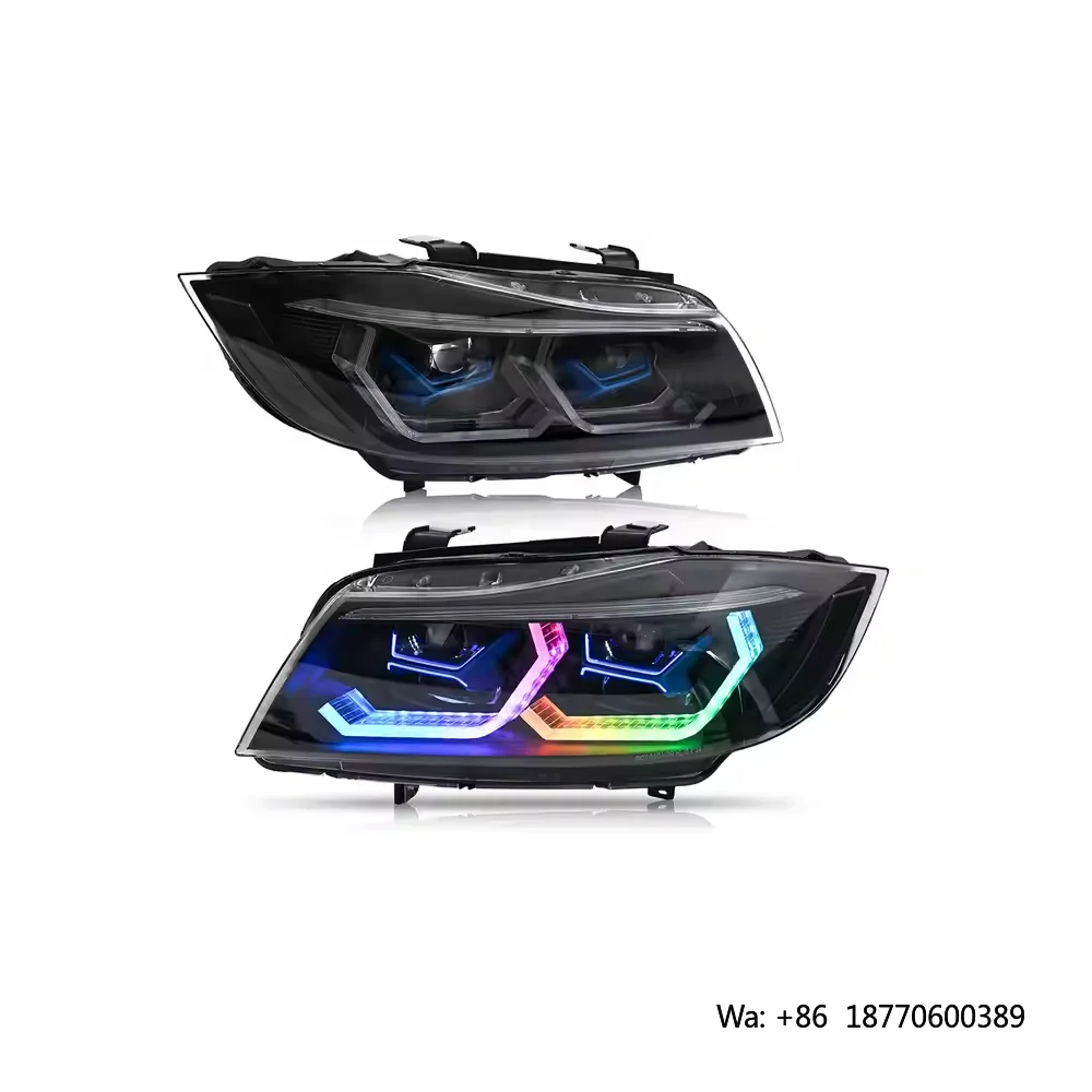 

Autoy for 2005-12 BMW E90 Headlight 328i 335i 328xi 335d 335xi 4DR Sedan LED RGB Headlight for BMW E90 Headlight Car Accessories