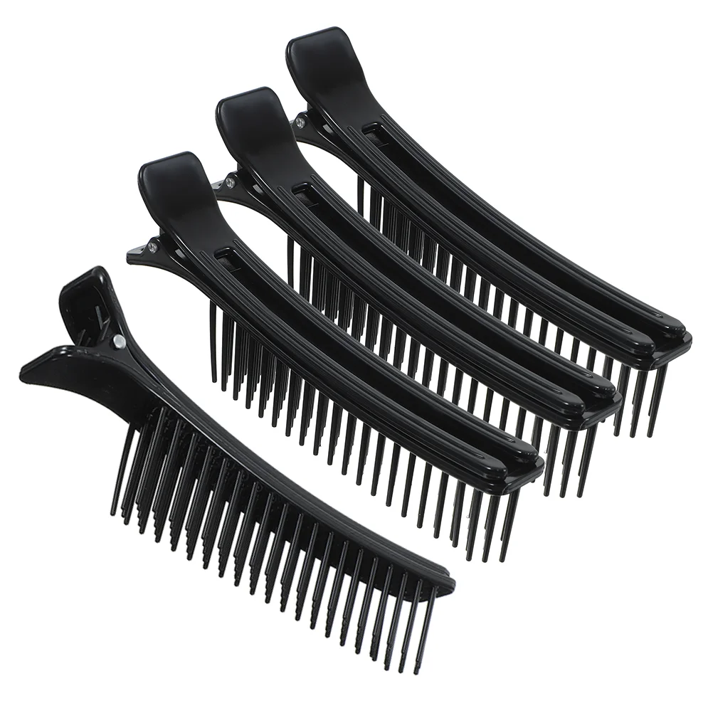 4 Pcs Hair Styling Clips Professional Salon Sectioning Tools Nonslip for Hairstylist Must Haves Black Easy Operate