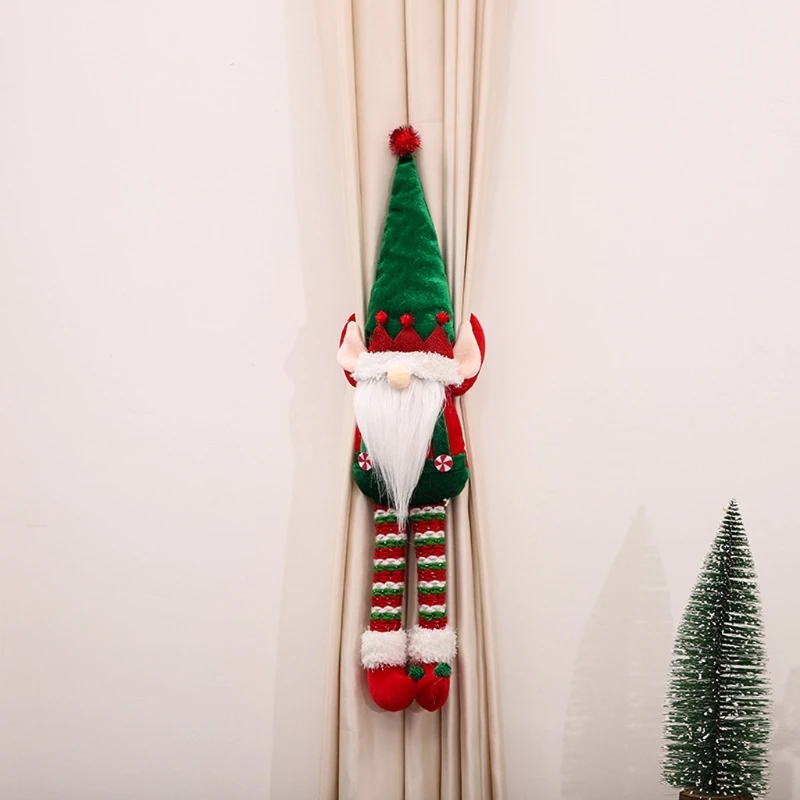 クリスマスカーテンバックルタイバック装飾品スウェーデン Gnome ファスナーバックルクランプ窓リビングルームホームドロップシッピング