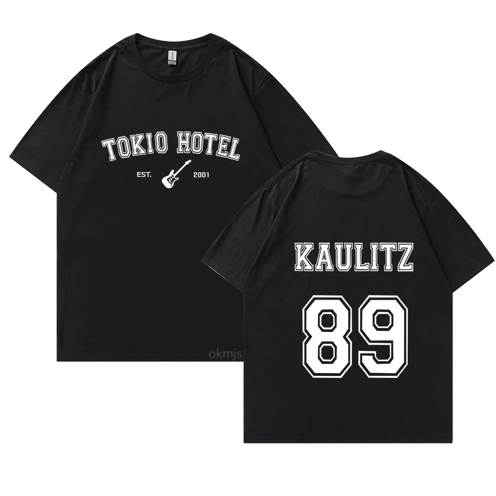 Germany Rock Band Tokio Hotel Kaulitz 89 Back Print T Shirt Men Women Vintage Oversized T-Shirts Men's Hip Hop Male Tops Tee