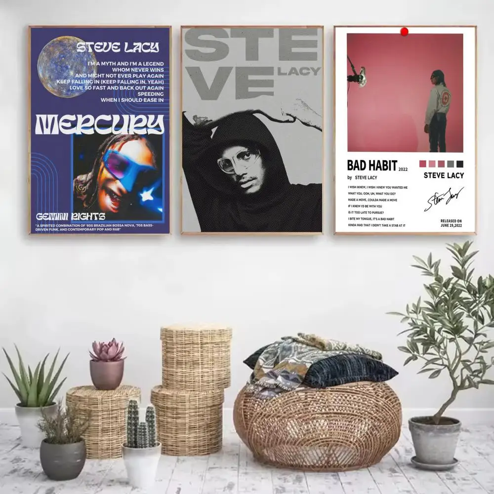 R&B Singer S-Steve Lacy Poster Paper Print Home Living Room Bedroom Entrance Bar Cafe Art Painting Decoration