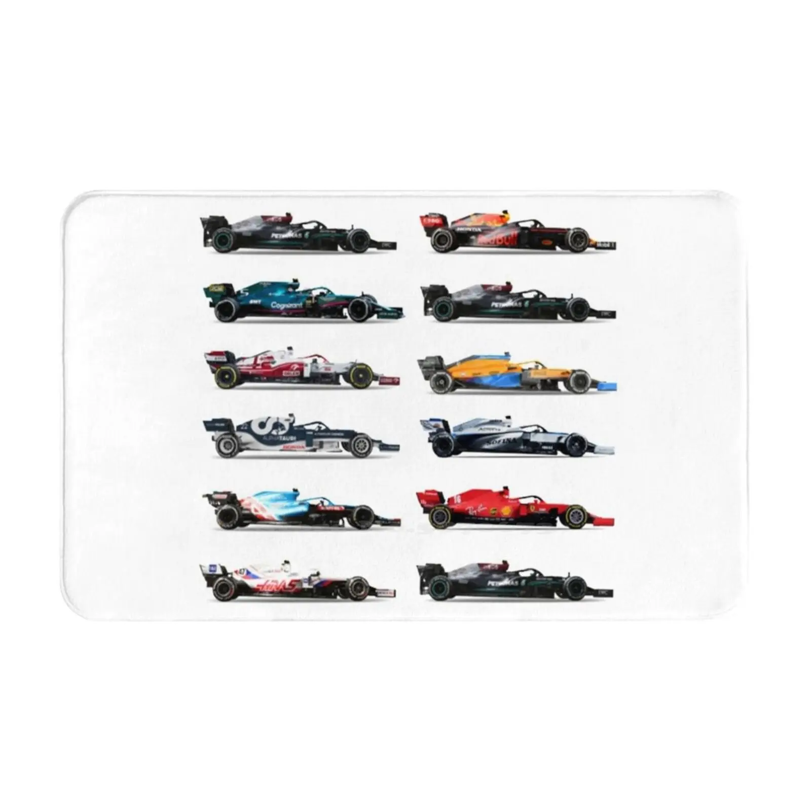 All Cars 2022 Soft Cushion Car Home Carpet Door Mat Racing 2022 Cars Pack Bottas Leclerc Gasly Russel Perez Kimmi