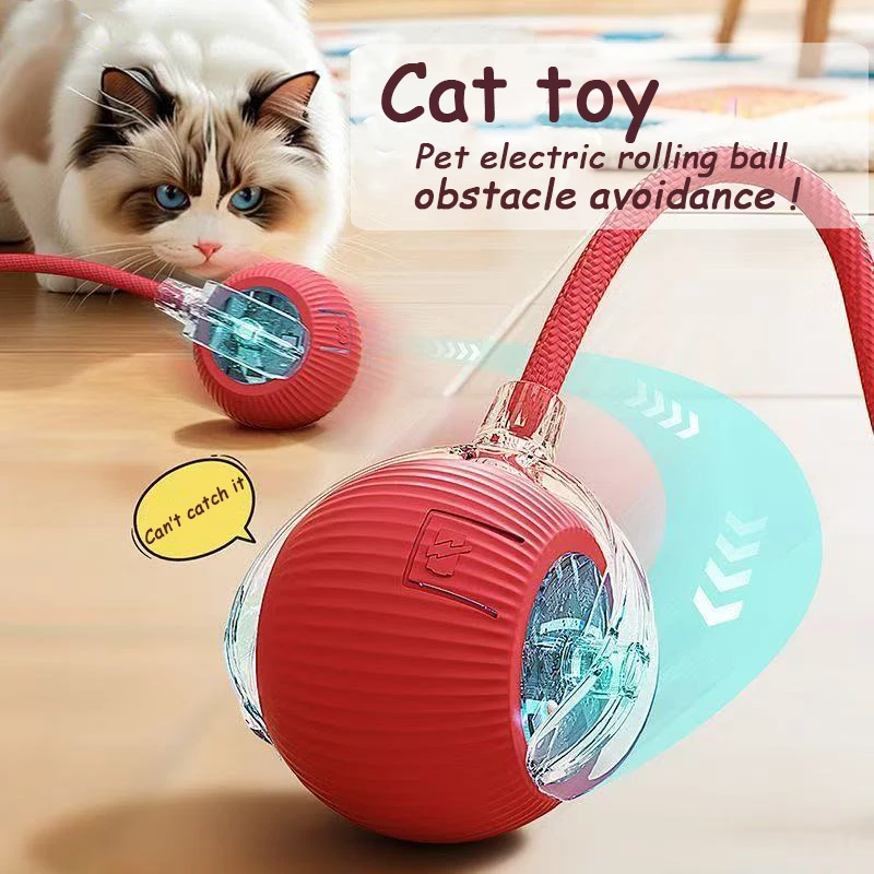 

Cat Interactive Ball Toy: Automatic rolling ball, fake tail design, rechargeable, suitable for dog and cat training