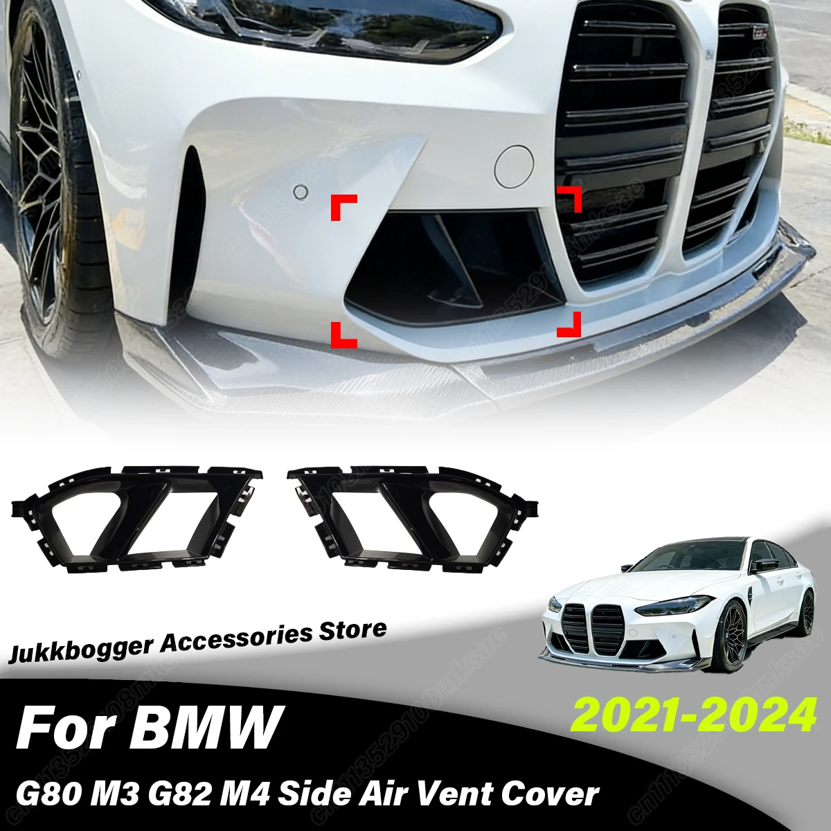 

For BMW G80 M3 G82 G83 M4 2021 2022 2023 2024 Automobile Front Fog Lamp Frame Cover Modification Decoration External Body Kit