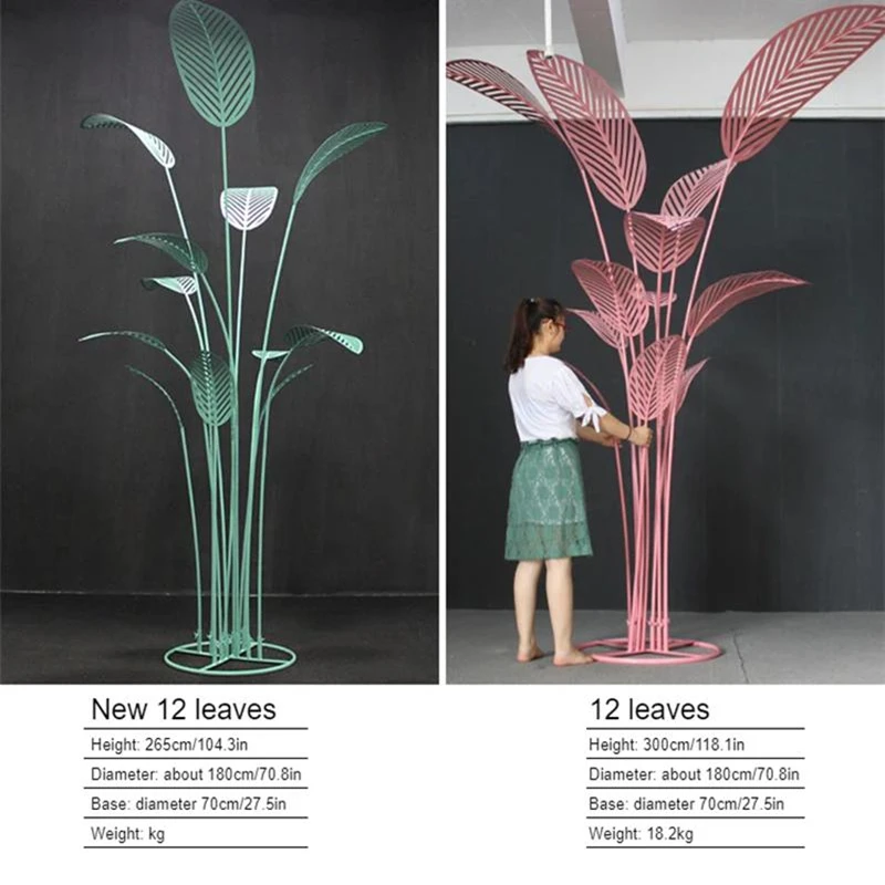 Schmiedeeiserner Bananenbaum-Blumenständer für Hochzeitsgänge, Wegführung, Outdoor-Arrangement, Bühnendekoration für Hotels, Neuer Stil – Detail 10