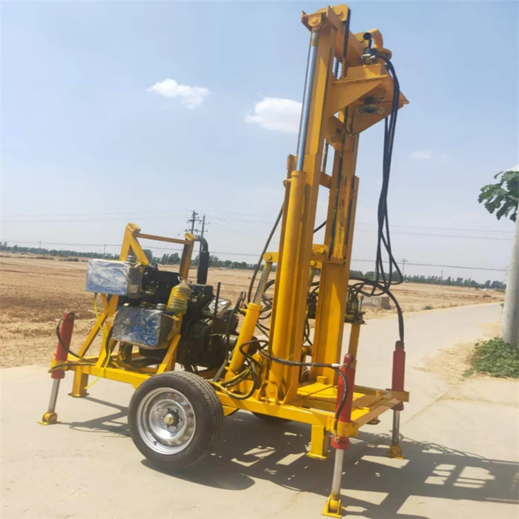

2025Portable Diesel Engine Hydraulic Rotary Water Well Drilling Rig Machine with Wheel