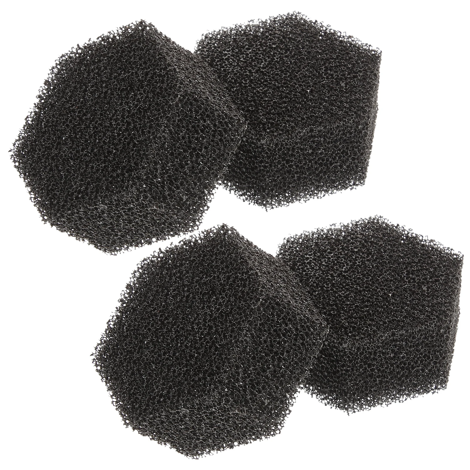 4 個黒六角メイク落としスポンジ洗顔角質除去洗顔パッド非刺激性吸収除去