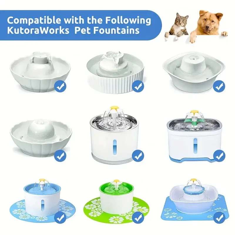 1-teilige, ultraeffiziente, leise USB-Wasserbrunnenpumpe für Haustiere mit LED-Anzeigeleuchte für Wasserbrunnen für Katzen, Premium-Ersatz – Detail 5