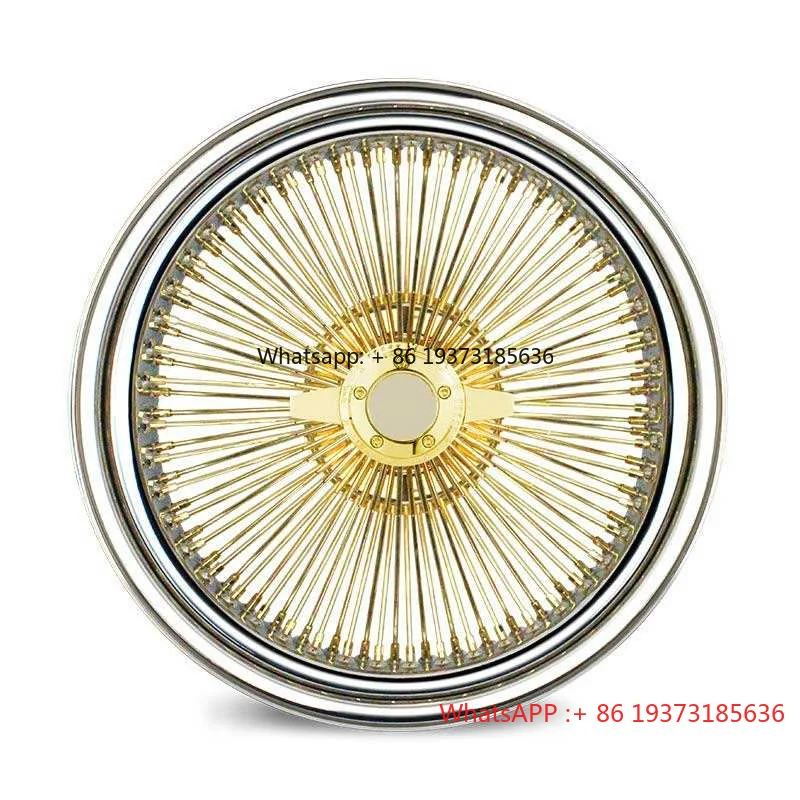 

For 15'' Inches Wire Wheels Spoke Car Rims Standard 15x7 Straight Multi Spoke Wire Wheels for Sale