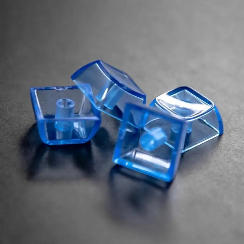 652F 10PCS High Transparent Keycaps XDA Height Blank Keycap Set For Mechanical Keyboard Keycap Backlit Caps Colorful