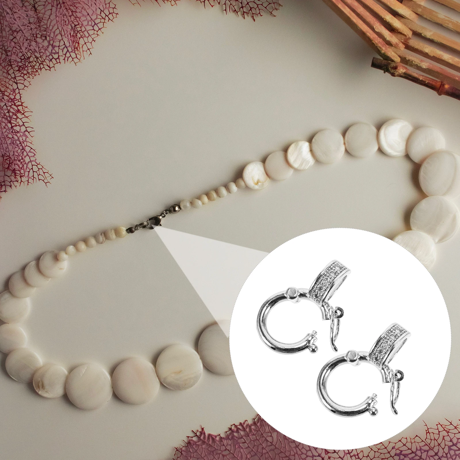 

5pcs Universal Buckle Jewelry Accessories Small Clasps Bracelet DIY Connectors Delicate Converter Decorative Buckles Silver