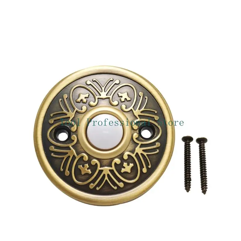 

57QF Элегантная кнопка дверного звонка в стиле ретро со светодиодной подсветкой устойчивых к коррозии дверных звонков для