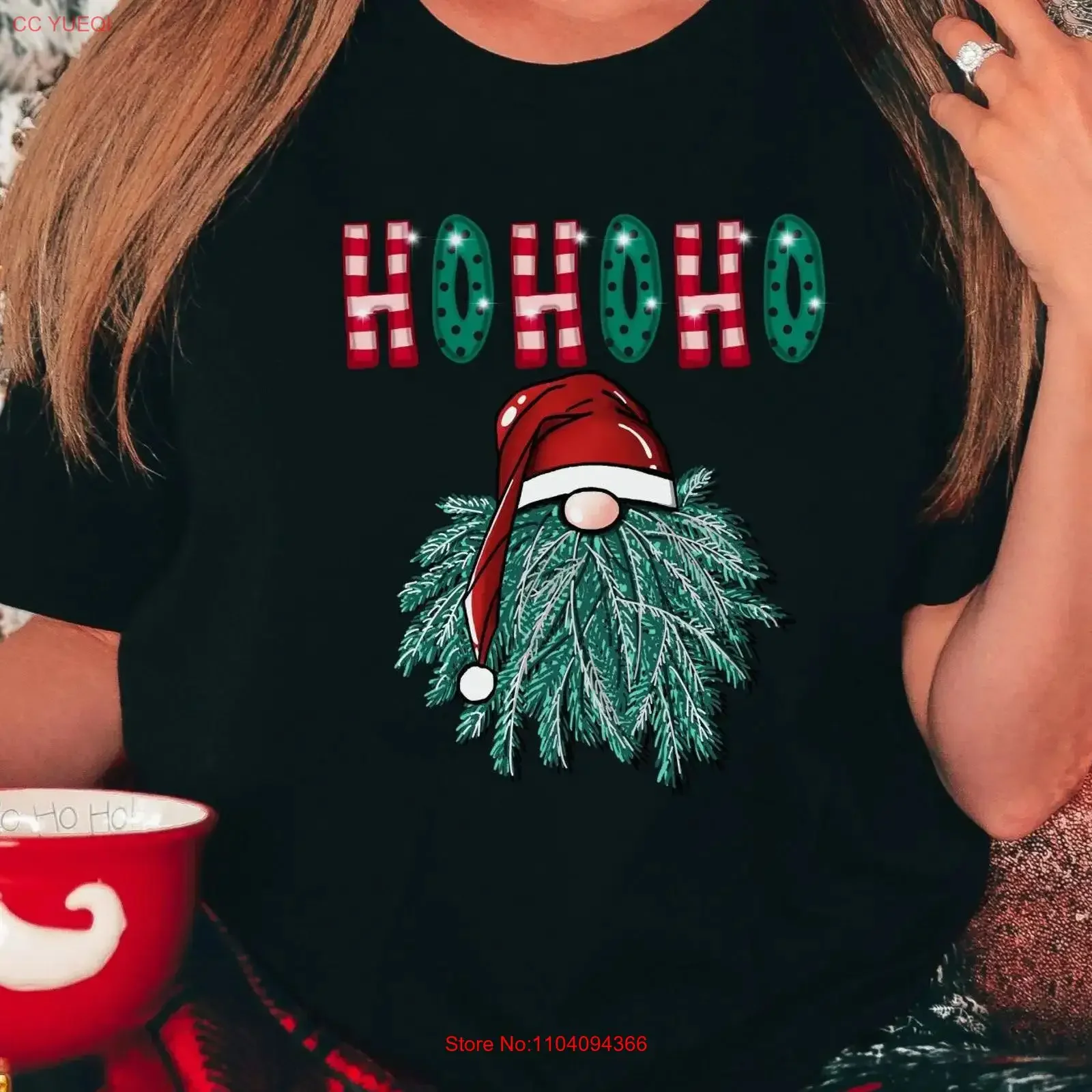 

Christmas Gnome T Shirt Ho vintage Washed Stretched Versatile streetwear Stylish fashion Slightly Top For Everyday Wear Casual