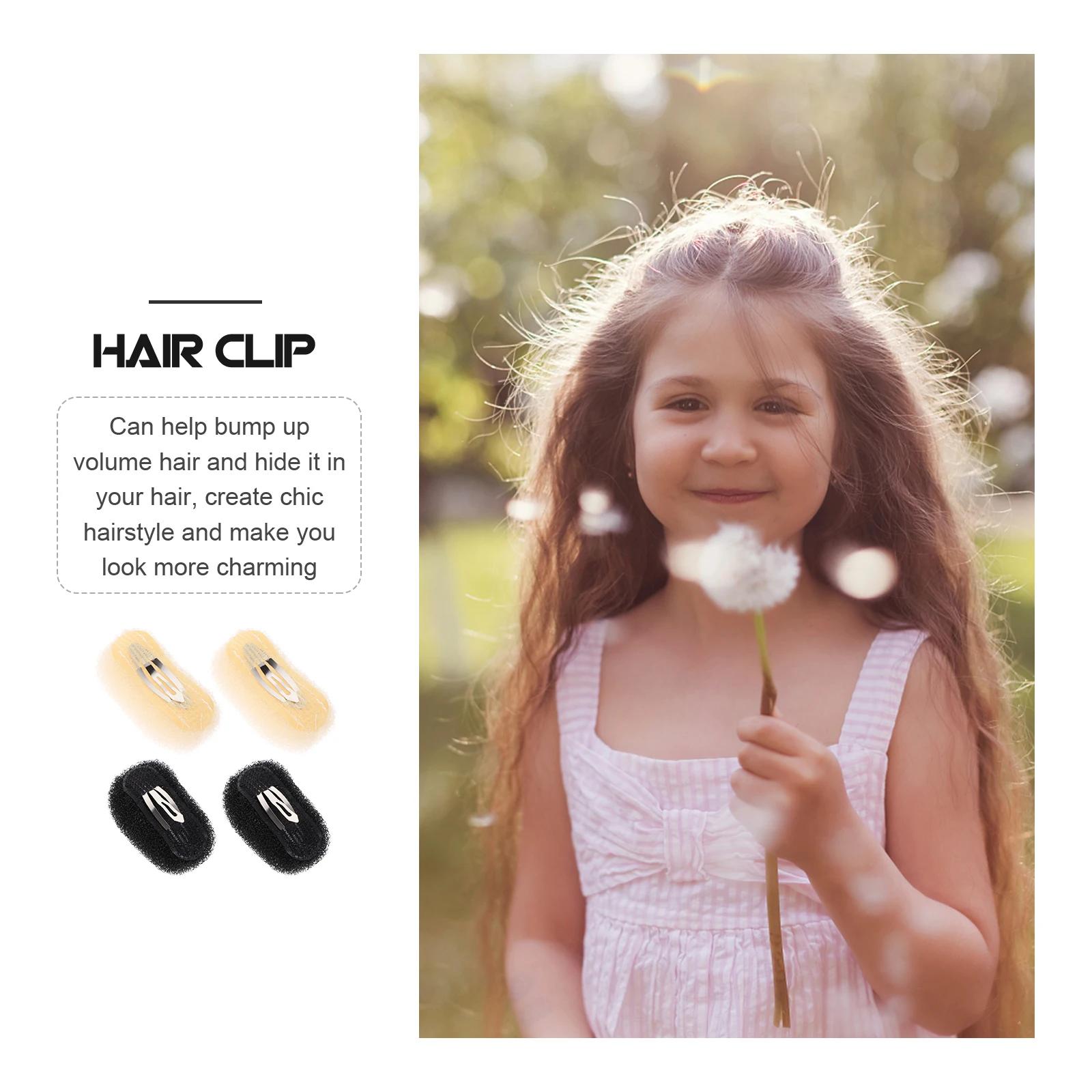 

4Pcs Increased Hair Device Styling Clip Padding Pad Comfortable Wear Durable Women Gift Increased Hair Device Women Gift