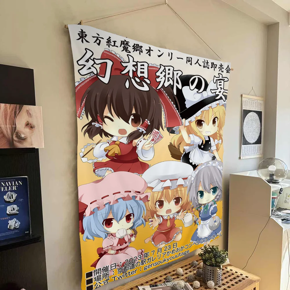 

Touhou Project Flandre Scarlet Colorful Tapestry Wall Hanging Home Decoration Hippie Bohemian Decoration Divination Wall Art