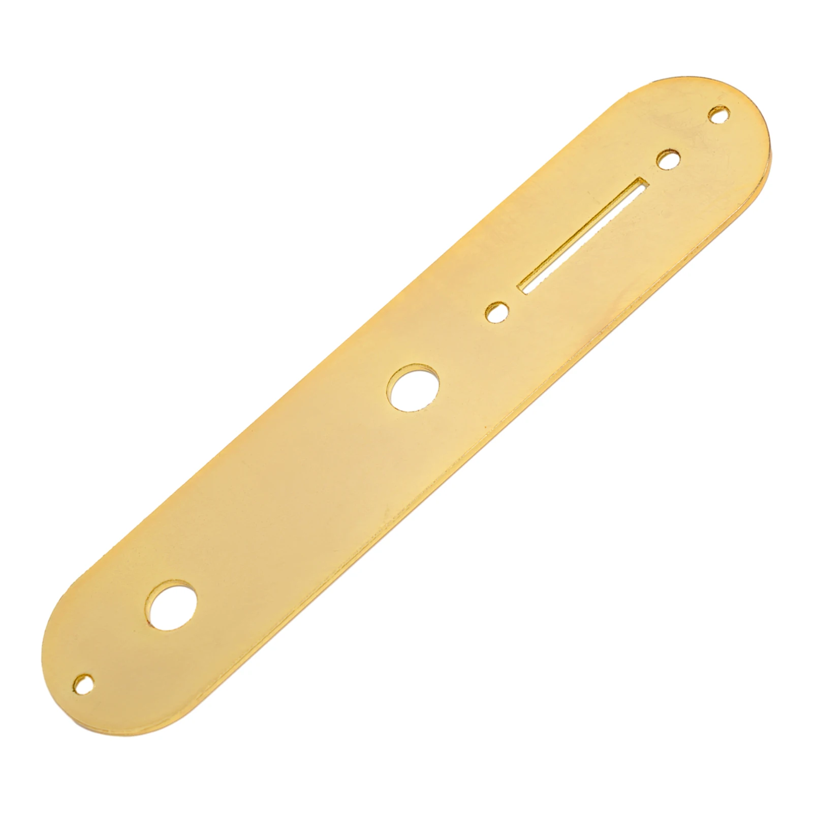 Achieve a Professional Look and Reliable Performance with this Chrome Black Gold Control Plate for Tele Style Guitars