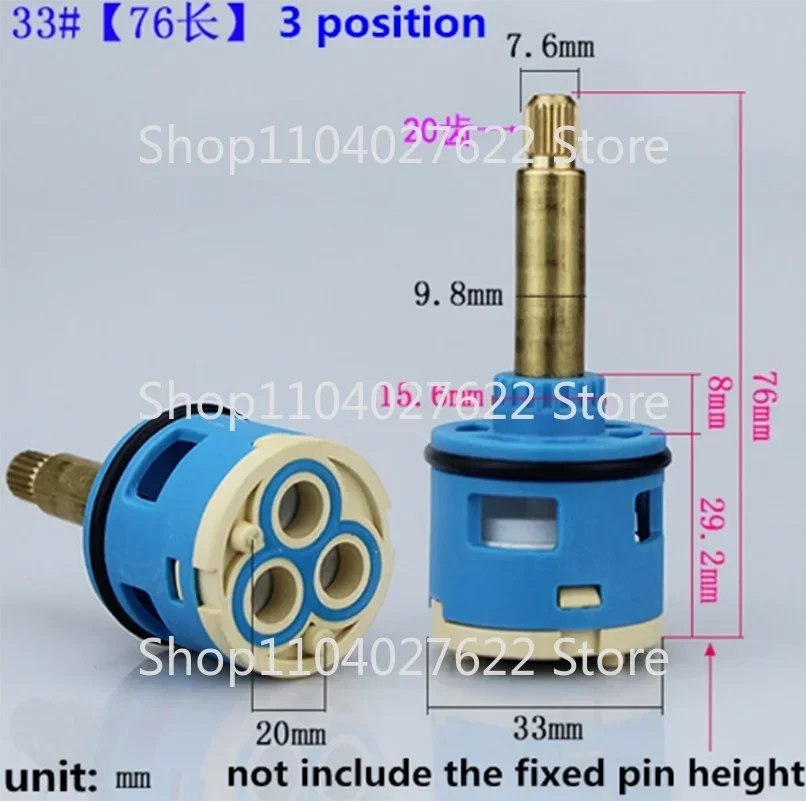 Accesorios de cartucho de grifo de ducha, cabezal de ducha, válvula de mezcla de agua de bañera, 3/4 posiciones, 26MM, 28MM, 33MM, 35MM, 37MM de diámetro, 1 unidad